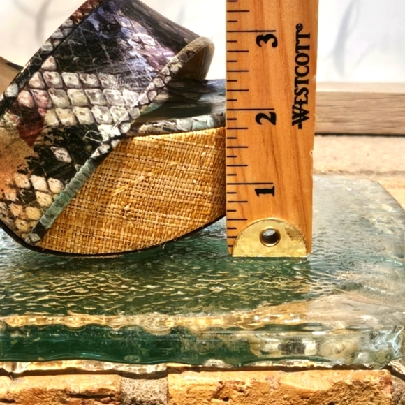 Stuart Weitzman 'Onceover' High Heel Platform Sandal Wmn Sz 9 - Picture 5 of 10